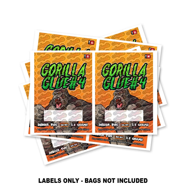 Gorilla Glue #4 Mylar Bag Labels ONLY - SLAPSTA