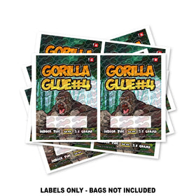 Étiquettes pour sacs en Mylar Gorilla Glue UNIQUEMENT