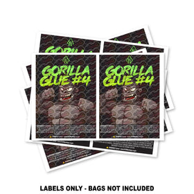 Étiquettes pour sacs en Mylar Gorilla Glue UNIQUEMENT