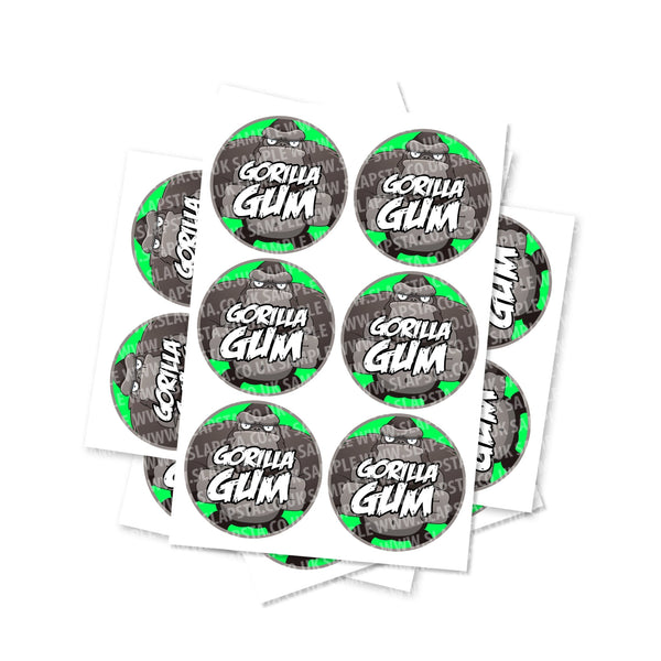 Gorilla Gum Circular Stickers - SLAPSTA