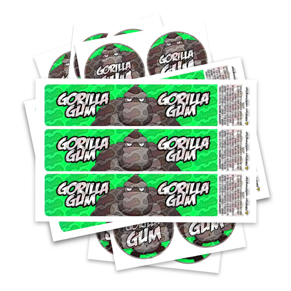 Gorilla Gum Glass Jar / Tamper Pot Label - SLAPSTA