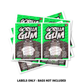 Gorilla Gum Mylar Bag Labels ONLY