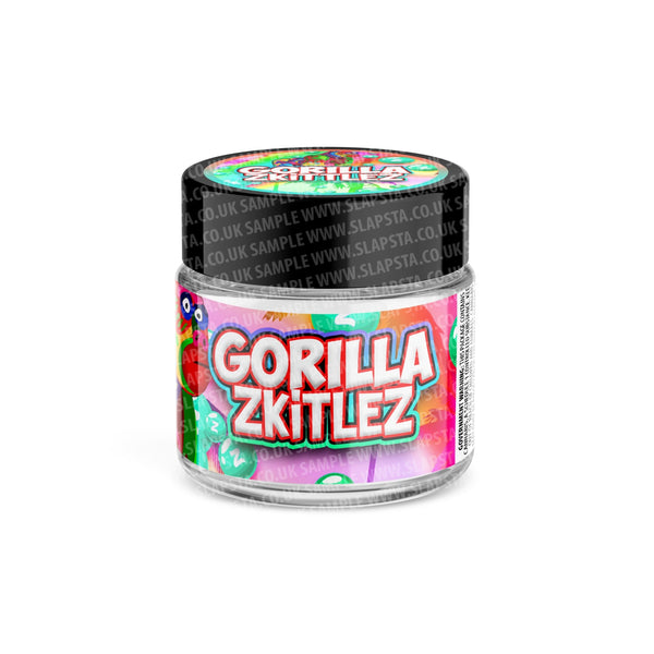 Gorilla Zkittlez Glass Jars Pre-Labeled - SLAPSTA