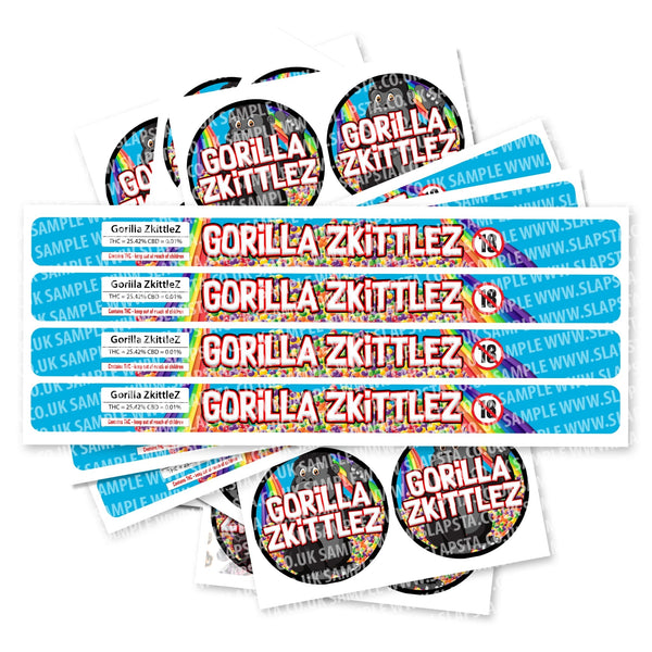 Gorilla Zkittlez Pressitin Strain Labels - SLAPSTA