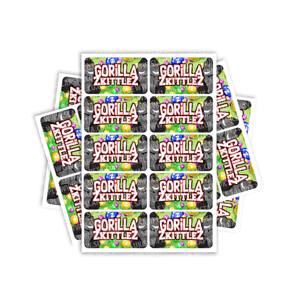 Gorilla Zkittlez Rectangle / Pre-Roll Labels - SLAPSTA