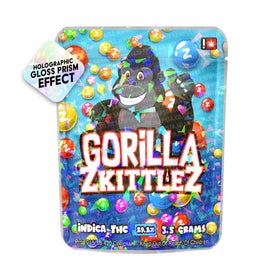 Gorilla Zkittlez SFX Mylar Pouches Pre-Labeled