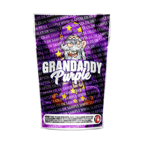 Grandaddy Purple Mylar Pouches Pre-Labeled - SLAPSTA