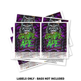 Grape Ape Mylar Bag Labels ONLY