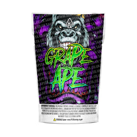 Sachets Mylar Grape Ape pré-étiquetés