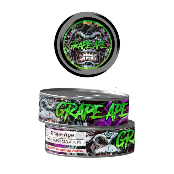 Grape Ape Pre-Labeled 3.5g Self-Seal Tins - SLAPSTA