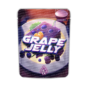 Grape Jelly Mylar Pouches Pre-Labeled