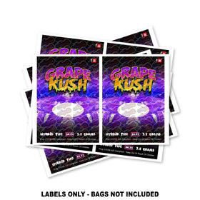 Grape Kush Mylar Bag Labels ONLY