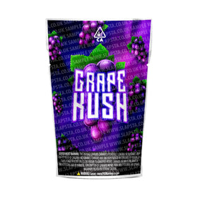 Grape Kush Mylar Pouches Pre-Labeled