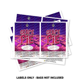 Grape Pie Mylar Bag Labels ONLY
