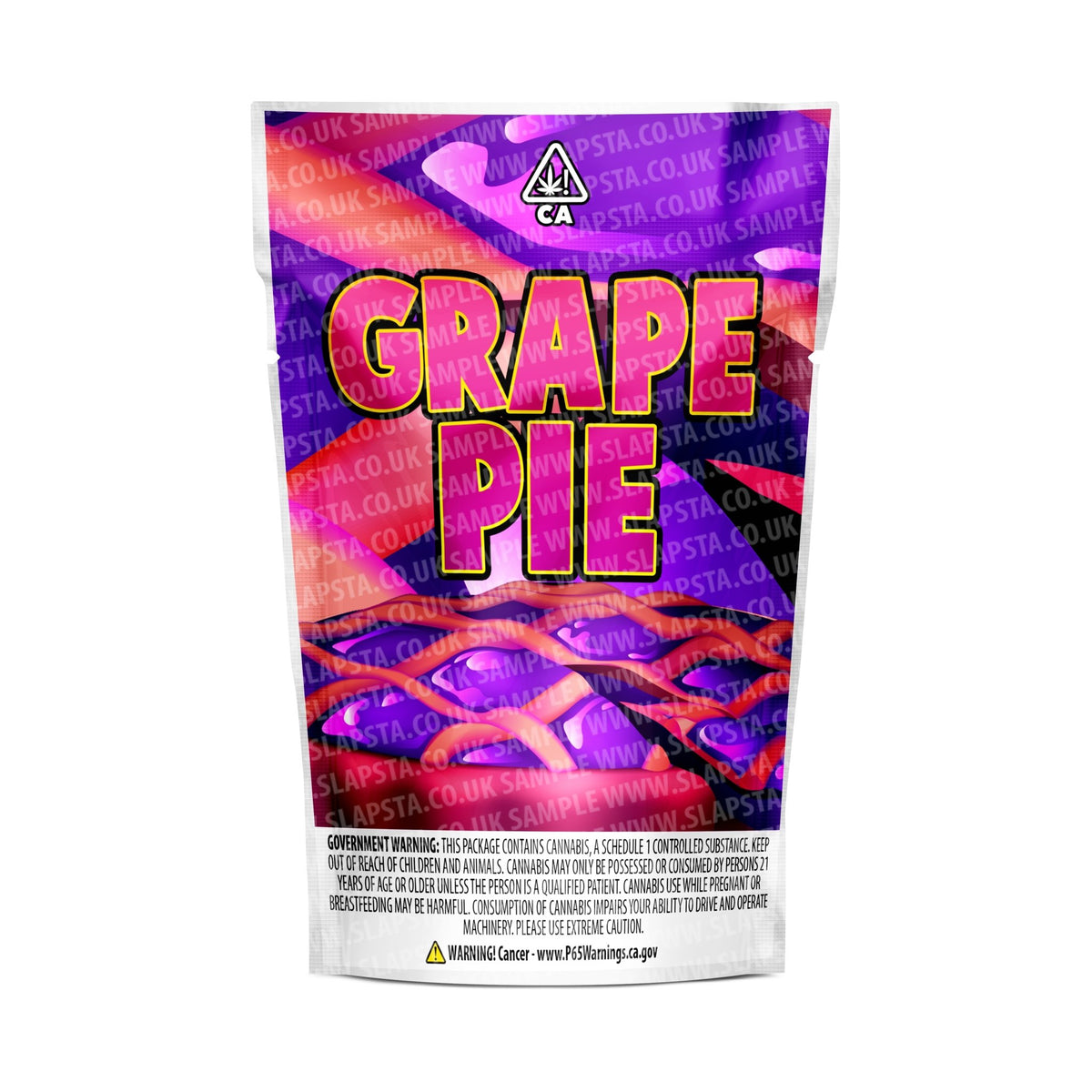 SLAPSTA - Grape Pie Mylar Pouches Pre-Labeled
