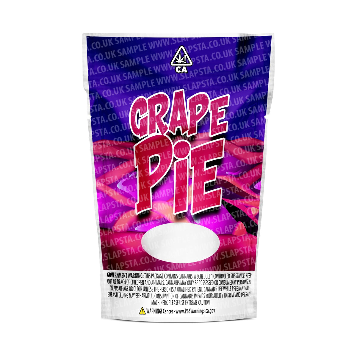 SLAPSTA - Grape Pie Mylar Pouches Pre-Labeled