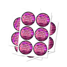 Grape Sorbet Circular Stickers