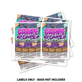 Grape Stomper Mylar Bag Labels ONLY