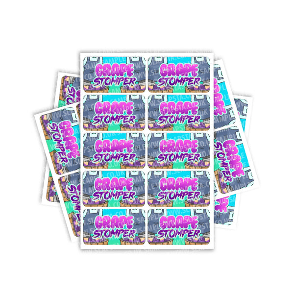 Grape Stomper Rectangle / Pre-Roll Labels - SLAPSTA