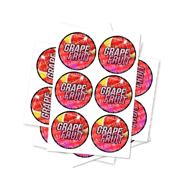 Grapefruit Circular Stickers - SLAPSTA