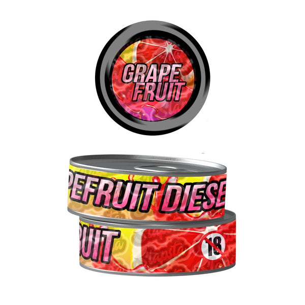 Grapefruit Diesel Pre-Labeled 3.5g Self-Seal Tins - SLAPSTA