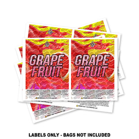 Grapefruit Mylar Bag Labels ONLY