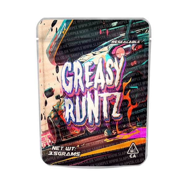 Greasy Runtz Mylar Pouches Pre-Labeled - SLAPSTA