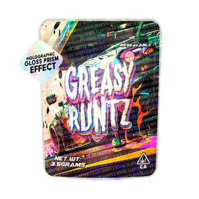 Greasy Runtz SFX Mylar Pouches Pre-Labeled