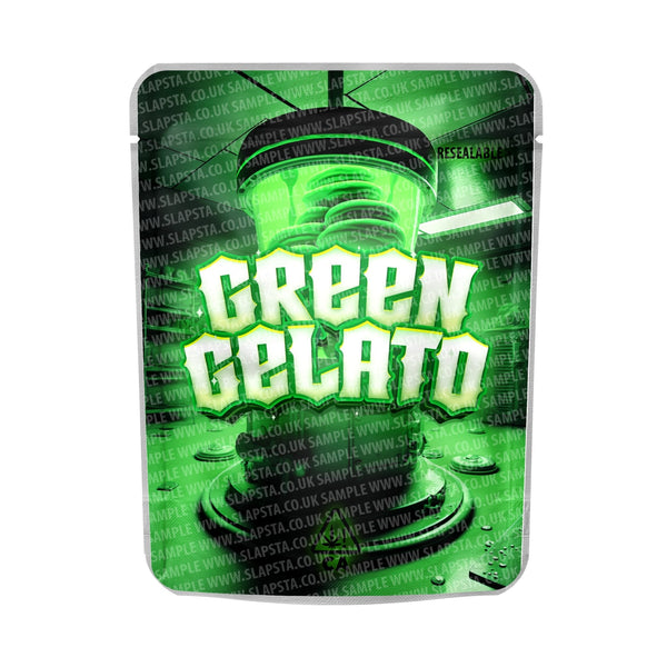 Green Gelato Mylar Pouches Pre-Labeled - SLAPSTA