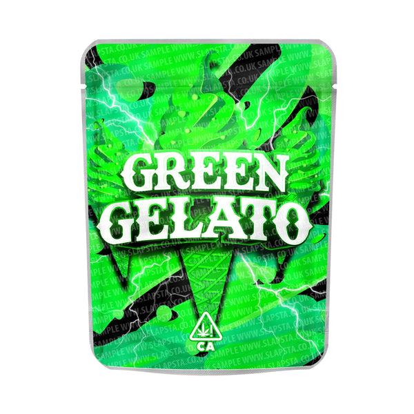 Green Gelato Mylar Pouches Pre-Labeled - SLAPSTA