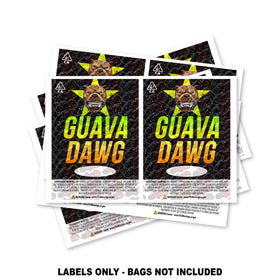 Guava Dawg Mylar Bag Labels ONLY