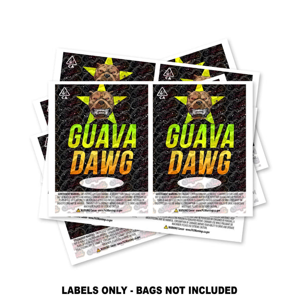 Guava Dawg Mylar Bag Labels ONLY - SLAPSTA