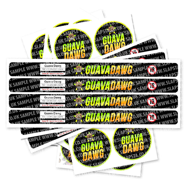 Guava Dawg Pressitin Strain Labels - SLAPSTA