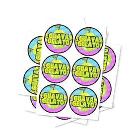 Guava Gelato Circular Stickers