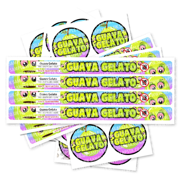 Guava Gelato Pressitin Strain Labels - SLAPSTA