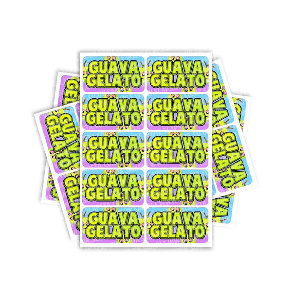 Guava Gelato Rectangle / Pre-Roll Labels - SLAPSTA