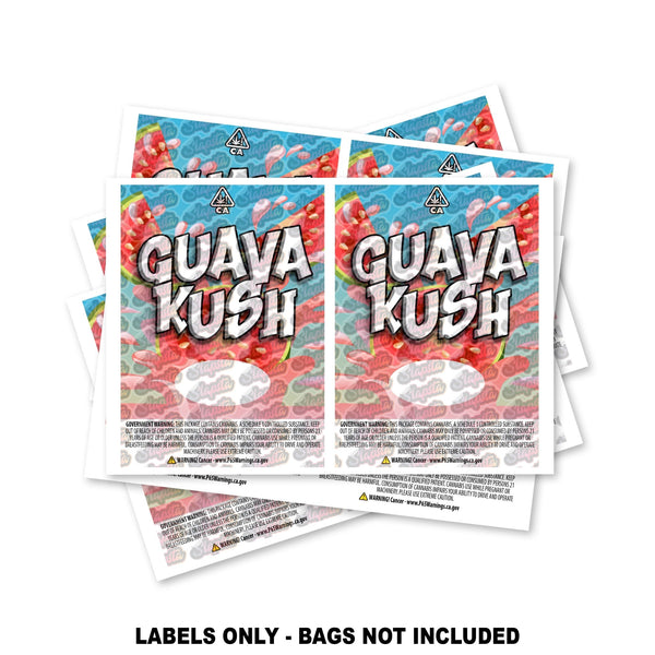 Guava Kush Mylar Bag Labels ONLY - SLAPSTA