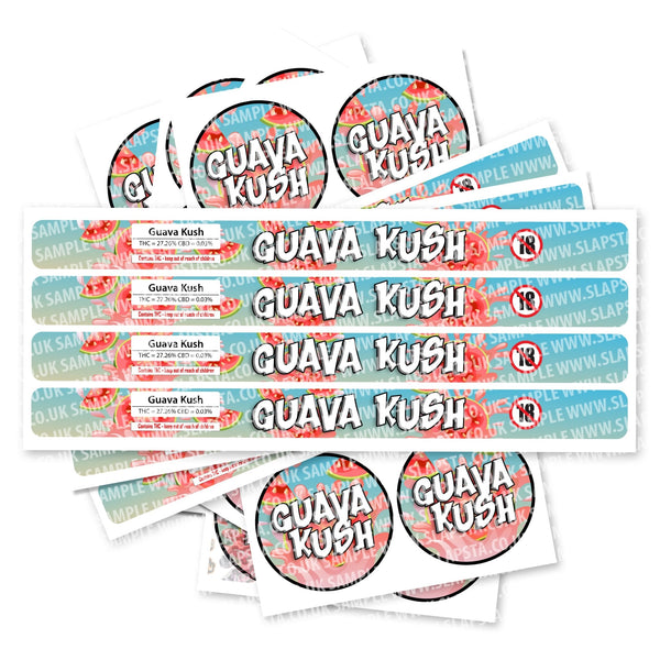 Guava Kush Pressitin Strain Labels - SLAPSTA