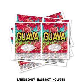 Guava Mylar Bag Labels ONLY