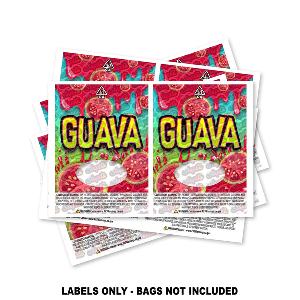 Guava Mylar Bag Labels ONLY - SLAPSTA