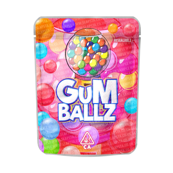 Gum Balls Mylar Pouches Pre-Labeled - 3.5g (1/8oz) / No / 16pcs