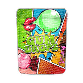 Sachets Mylar Gum Dropz pré-étiquetés