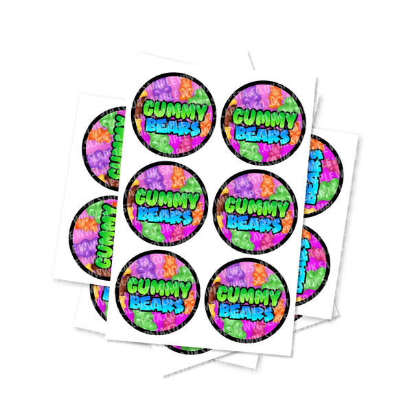 Gummy Bears Circular Stickers - SLAPSTA