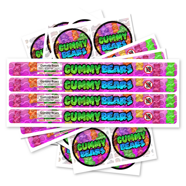 Gummy Bears Pre-Labeled 3.5g Self-Seal Tins SLAPSTA