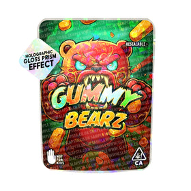 EMPTY Gummy Bearz SFX Mylar Pouches Pre-Labeled