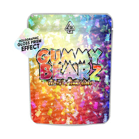 Pochettes Mylar vides pré-étiquetées pour Gummy Bearz SFX 