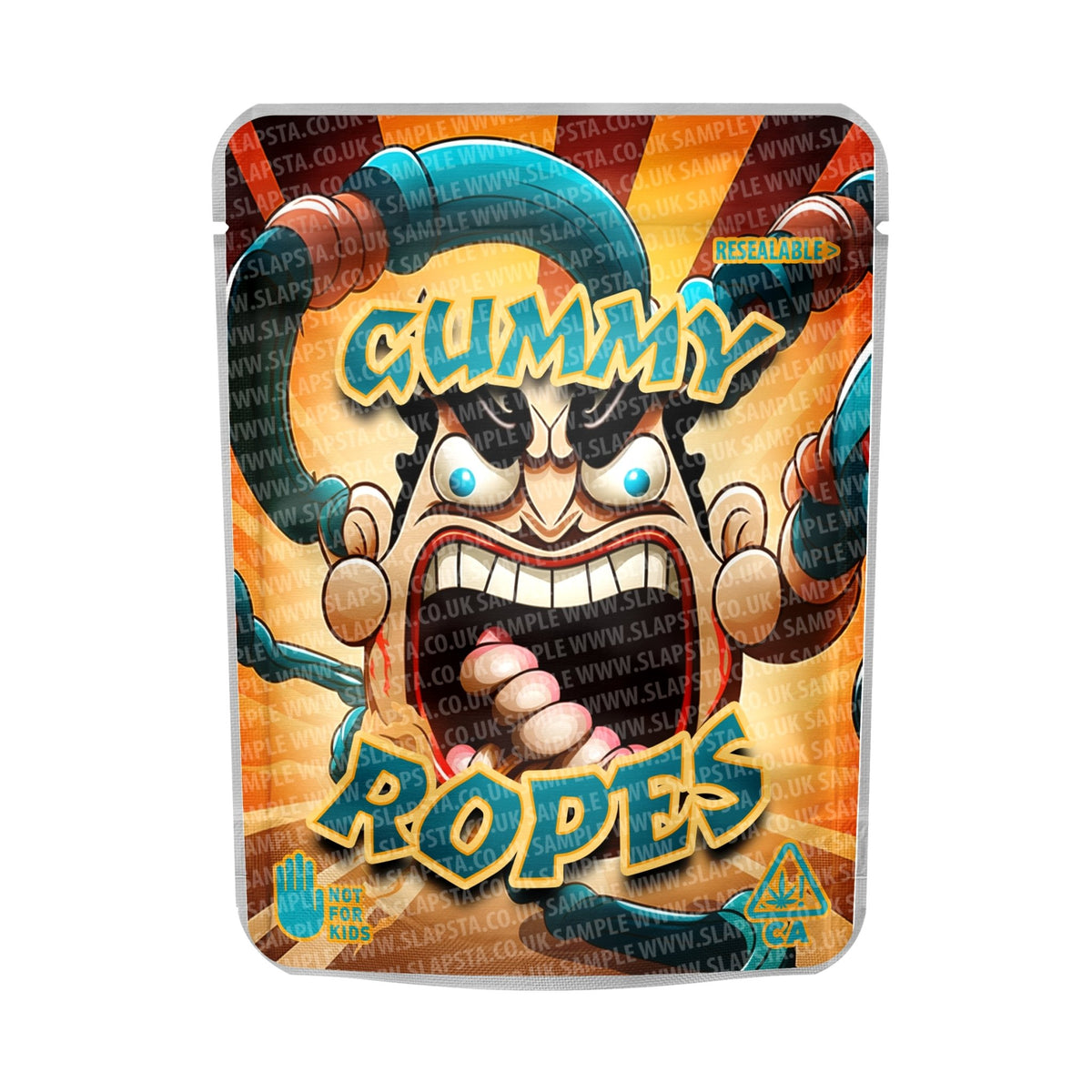 SLAPSTA - Gummy Ropes Mylar Pouches Pre-Labeled