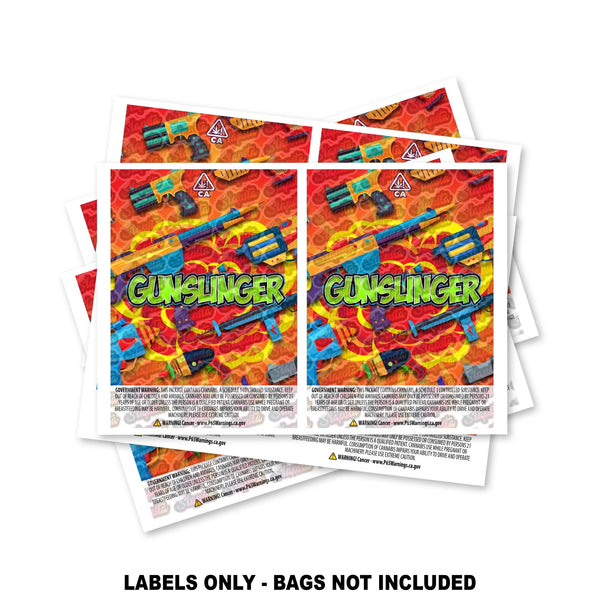 Gunslinger Mylar Bag Labels ONLY - SLAPSTA