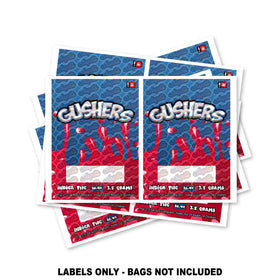 Étiquettes pour sacs Mylar Gushers UNIQUEMENT