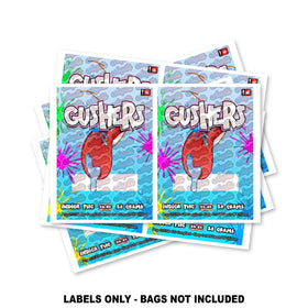 Étiquettes pour sacs Mylar Gushers UNIQUEMENT